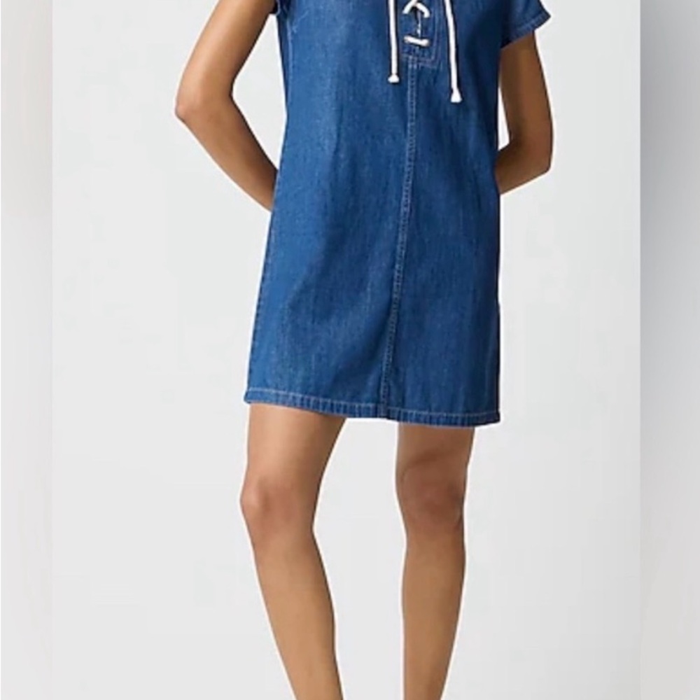 J. Crew Factory Blue Denim Jean-like Mini Dress